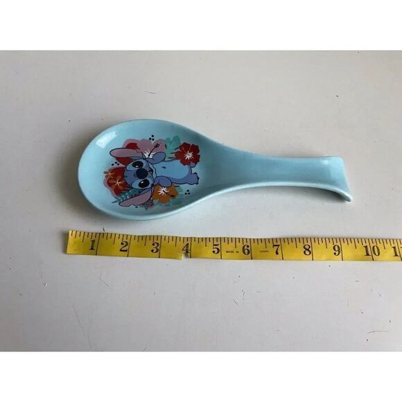 Disney Lilo And Stitch Hibiscus Floral Ceramic Spoon Rest NEW - Picture 5 of 8